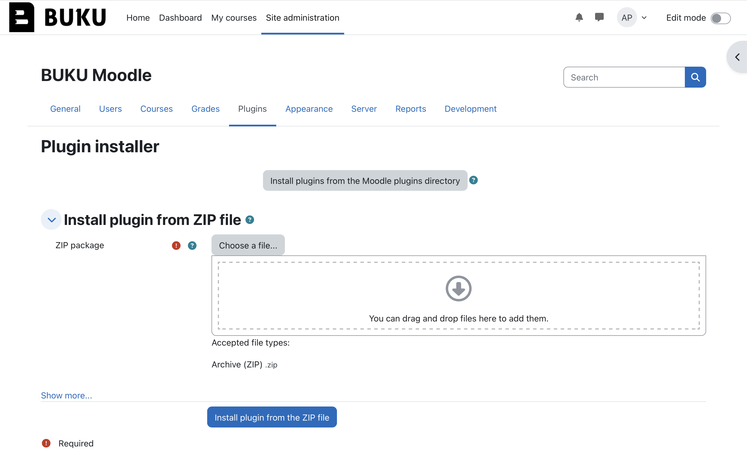 Plugin installer for step 3.